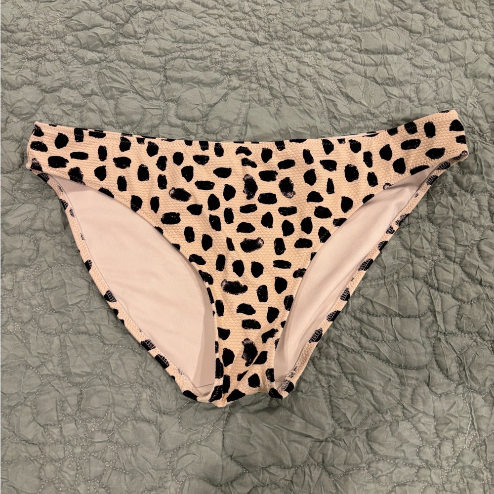Aerie Cream and Black Bikini Bottoms